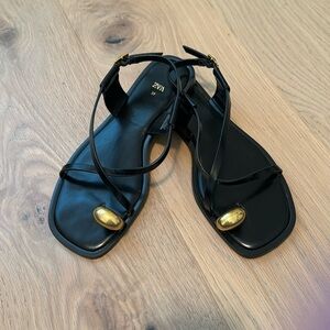 Zara black sandals